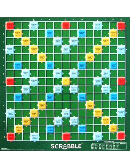 Scrabble Original (wersja polska) Słowne i Liczbowe Mattel