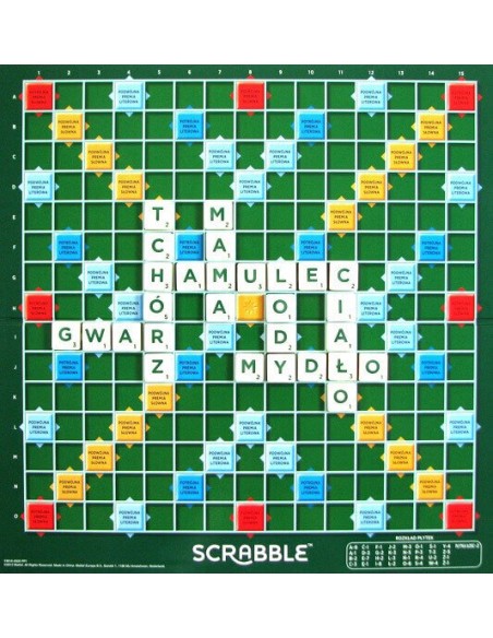 Scrabble Original (wersja polska) Słowne i Liczbowe Mattel