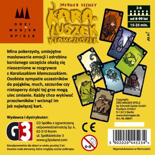 Karaluszek kłamczuszek Karciane G3