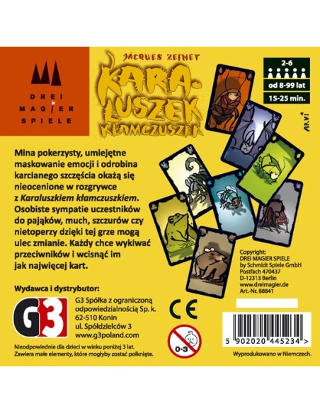 Karaluszek kłamczuszek Karciane G3