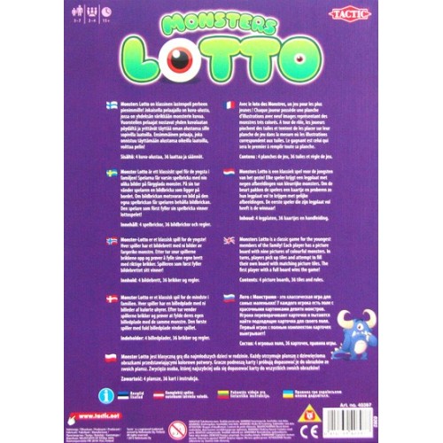 Lotto: Potwory Dla dzieci Tactic