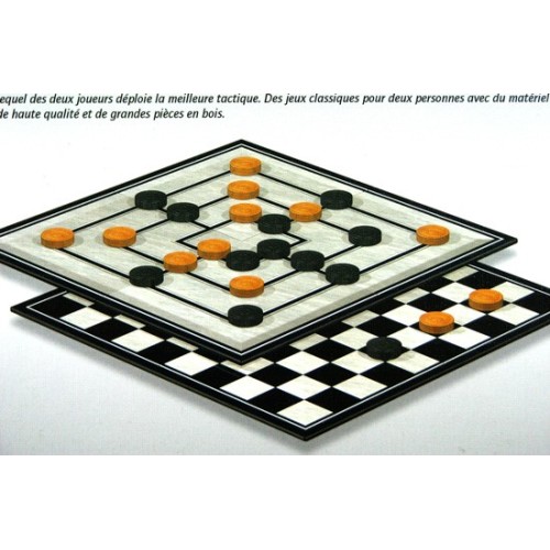 Warcaby - Młynek - z pionkami z drewna (Linia klasyczna) Dla dwojga Schmidt Spiele