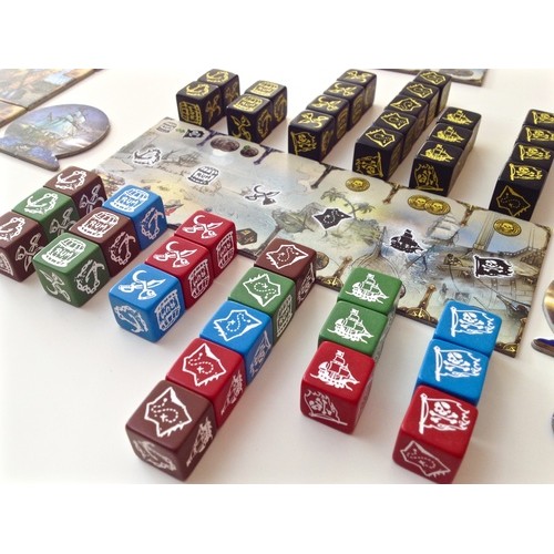 The Curse of The Blac Dice Przygodowe Board and Dice