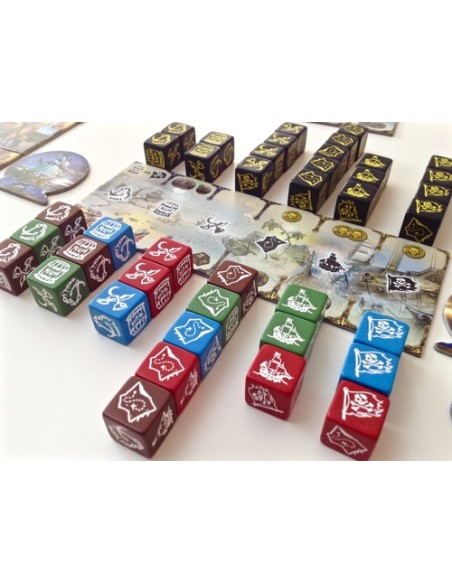 The Curse of The Blac Dice Przygodowe Board and Dice