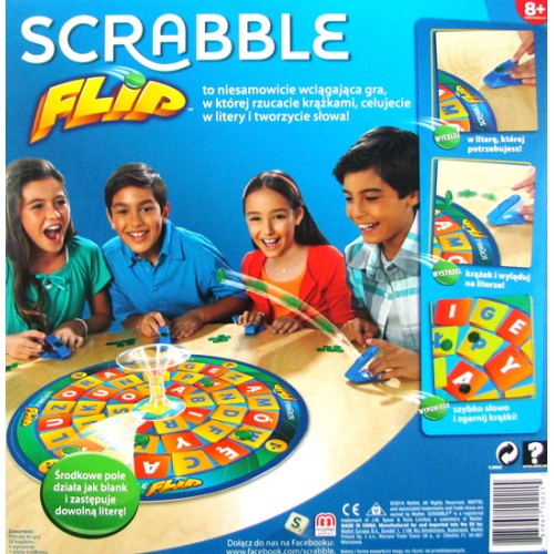 Scrabble Flip (wersja polska) Słowne i Liczbowe Mattel