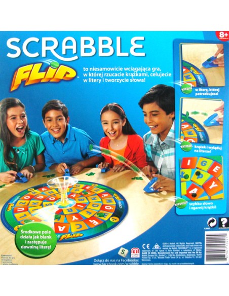Scrabble Flip (wersja polska) Słowne i Liczbowe Mattel