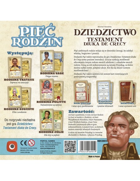 Dziedzictwo: 5 rodzin Dodatki do Gier Planszowych Portal