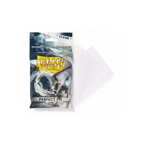 Dragon Shield Standard Perfect Fit Sleeves - Clear/Clear (100 Sleeves) Do gier karcianych Arcane Tinmen