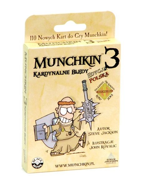 Munchkin 3 - Kardynalne Błędy Munchkin Black Monk Munchkin 3 - Kardynalne Błędy Munchkin Black Monk