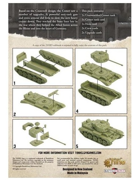 Tanks: Wielka Brytania - Comet - Zestaw Dodatkowy Tanks Gale Force Nine