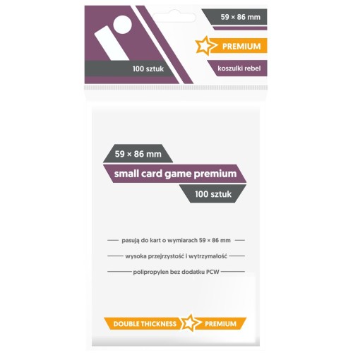 Koszulki na karty Rebel (59x86 mm) \\"Small Card Game Premium\\" - 100 sztuk Rebel Rebel