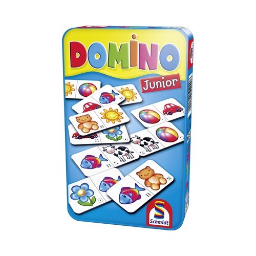 Domino Junior w metalowej puszce Dla dzieci Schmidt Spiele