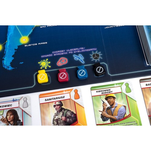 Pandemia (polska edycja Pandemic) Gry dla jednego gracza Lacerta Pandemia (polska edycja Pandemic) Gry dla jednego gracza Lacerta