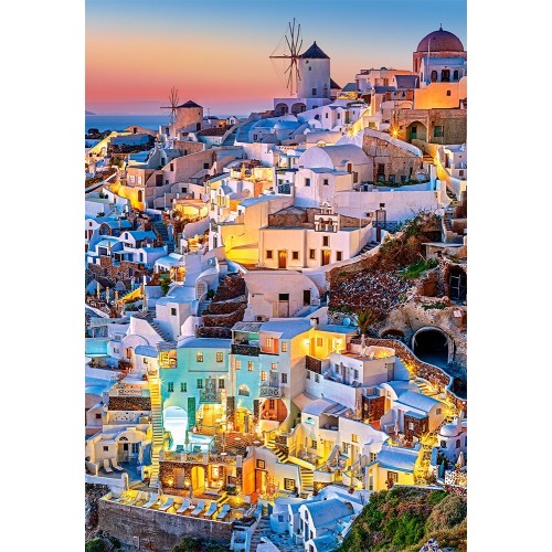 Puzzle 1000 el. Światła Santorini Castorland Castorland