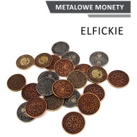Metalowe Monety - Elfickie (zestaw 24 monet) Monety Rebel