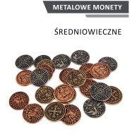 Metalowe monety - Średniowieczne (zestaw 24 monet) Monety Rebel