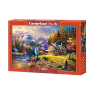 Puzzle 1500 el. Schronisko górskie Malarstwo Castorland