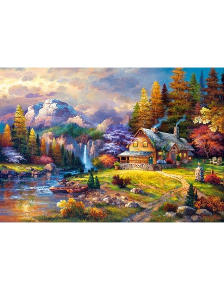 Puzzle 1500 el. Schronisko górskie Malarstwo Castorland