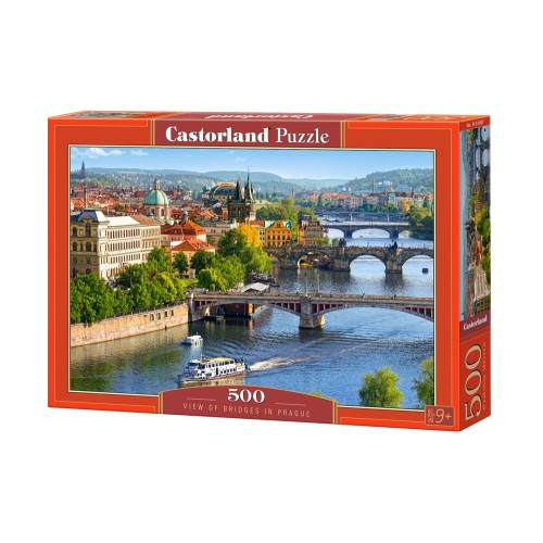 Puzzle 500 el. View of Bridges in Prague Pejzaże Castorland
