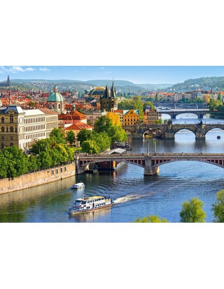 Puzzle 500 el. View of Bridges in Prague Pejzaże Castorland