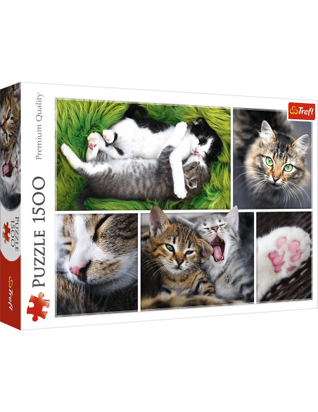 Puzzle 1500 el. Kocie sprawy - kolaż Zwierzęta Trefl