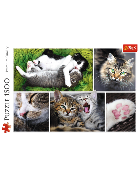 Puzzle 1500 el. Kocie sprawy - kolaż Zwierzęta Trefl