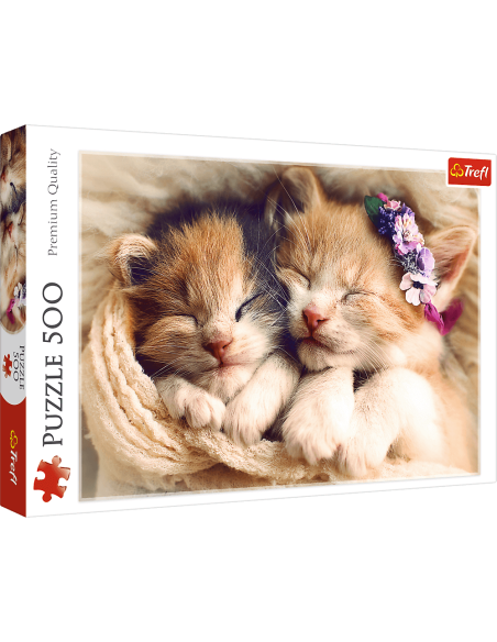Puzzle 500 el. Śpiące kotki Zwierzęta Trefl