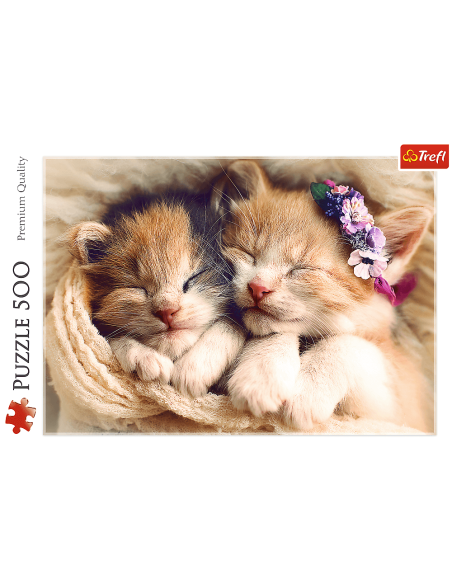 Puzzle 500 el. Śpiące kotki Zwierzęta Trefl