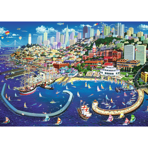 Puzzle 2000 el. Zatoka San Francisco Pejzaże Trefl
