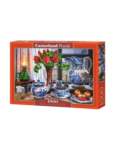 Puzzle 1500 el. Martwa natura z tulipanem Martwa Natura Castorland