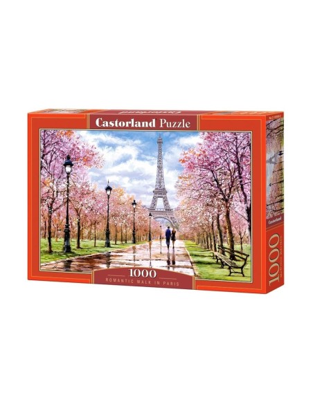 Puzzle 1000 el. Romantyczny spacer w Paryżu Pejzaże Castorland