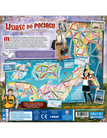Wsiąść do Pociągu: Kolekcja Map 7 - Japonia i Włochy Wsiąść do Pociągu Rebel