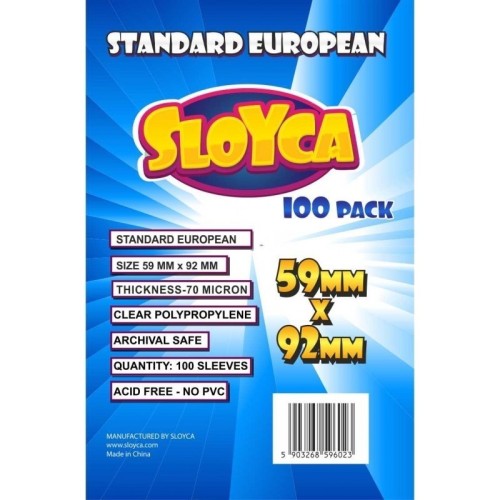 SLOYCA Koszulki Standard European (59x92mm) 100 szt. Sloyca Sloyca