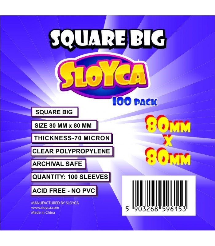 SLOYCA Koszulki Square Big (80x80mm) 100 szt.