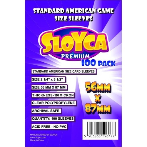 SLOYCA Koszulki Standard American Premium (56x87mm) 100 szt. Sloyca Sloyca