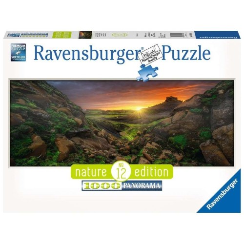 Puzzle 1000 el. Słońce nad Islandią Pejzaże Ravensburger