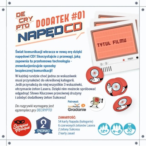 Decrypto: Napęd CD Pozostałe gry 2 Pionki