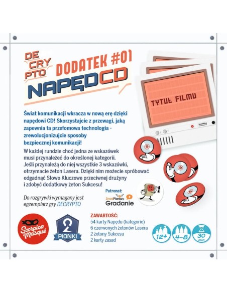 Decrypto: Napęd CD Pozostałe gry 2 Pionki