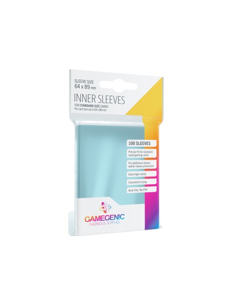 Koszulki na karty Gamegenic: Wewnętrzne CCG (63x88 mm), 100 sztuk Gamegenic Gamegenic Koszulki na karty Gamegenic: Wewnętrzne CCG (63x88 mm), 100 sztuk Gamegenic Gamegenic