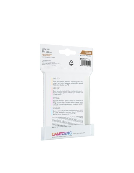 Koszulki na karty Gamegenic: Matte 7 Cudów (65x101 mm), 80 sztuk Gamegenic Gamegenic