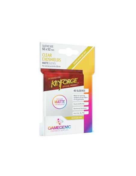 Koszulki na karty Gamegenic: Matte KeyForge Exoshields Clear (64x90 mm), 40 sztuk Gamegenic Gamegenic