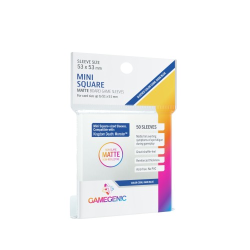 Koszulki na karty Gamegenic: Matte Mini Square (51x51 mm), 50 sztuk Gamegenic Gamegenic