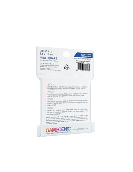 Koszulki na karty Gamegenic: Matte Mini Square (51x51 mm), 50 sztuk Gamegenic Gamegenic