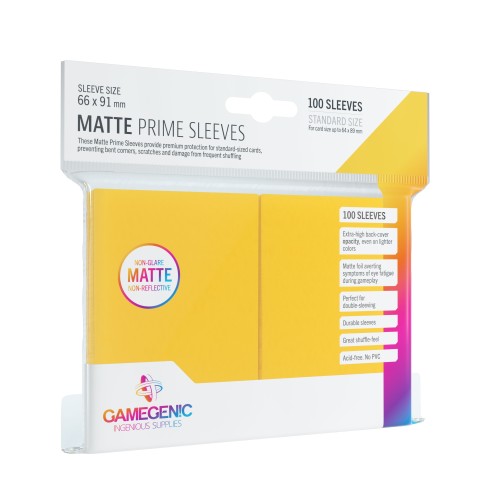 Koszulki na karty Gamegenic: Matte Prime CCG (64x89 mm) - Yellow, 100 sztuk Gamegenic Gamegenic
