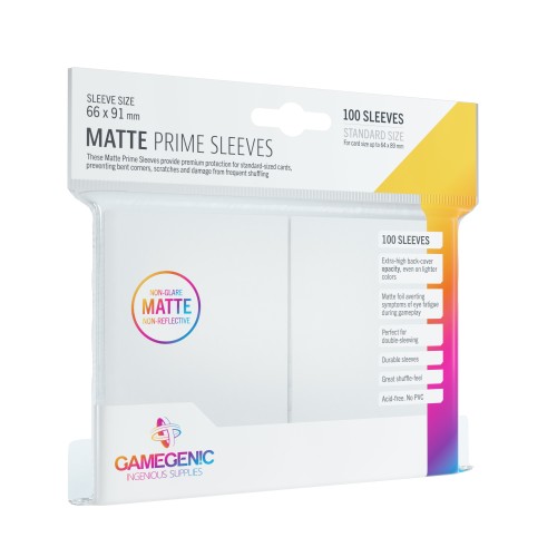 Koszulki na karty Gamegenic: Matte Prime CCG (64x89 mm) - White, 100 sztuk Gamegenic Gamegenic
