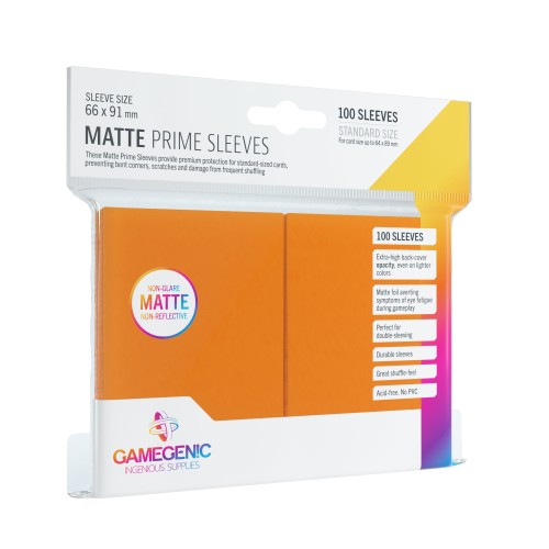 Koszulki na karty Gamegenic: Matte Prime CCG (64x89 mm) - Orange, 100 sztuk Gamegenic Gamegenic