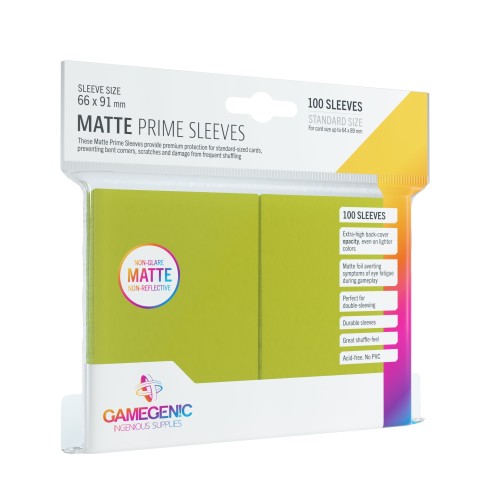 Koszulki na karty Gamegenic: Matte Prime CCG (64x89 mm) - Lime, 100 sztuk Gamegenic Gamegenic