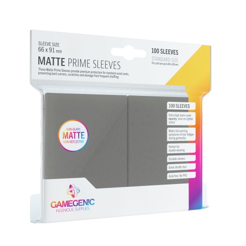 Koszulki na karty Gamegenic: Matte Prime CCG (64x89 mm) - Dark Gray, 100 sztuk Gamegenic Gamegenic