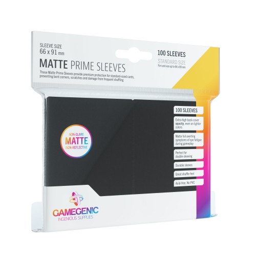 Koszulki na karty Gamegenic: Matte Prime CCG (64x89 mm) - Black, 100 sztuk Gamegenic Gamegenic