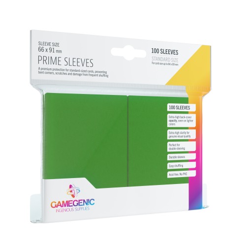 Koszulki na karty Gamegenic: Prime CCG (64x89 mm) - Green, 100 sztuk Gamegenic Gamegenic
